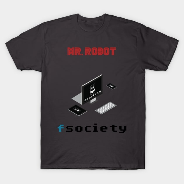 mr robot minimal poster T-Shirt by gimbri